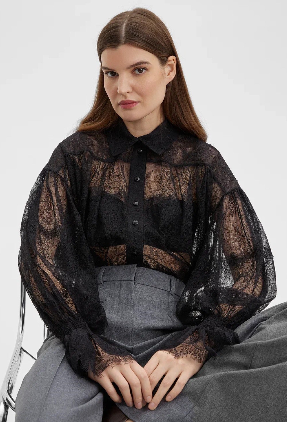 рубашка кружево - фото 125793