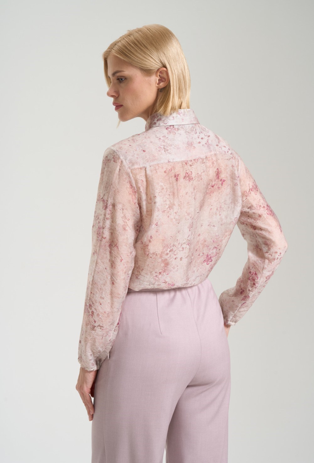 Блуза с цветочным принтом - фото 125816