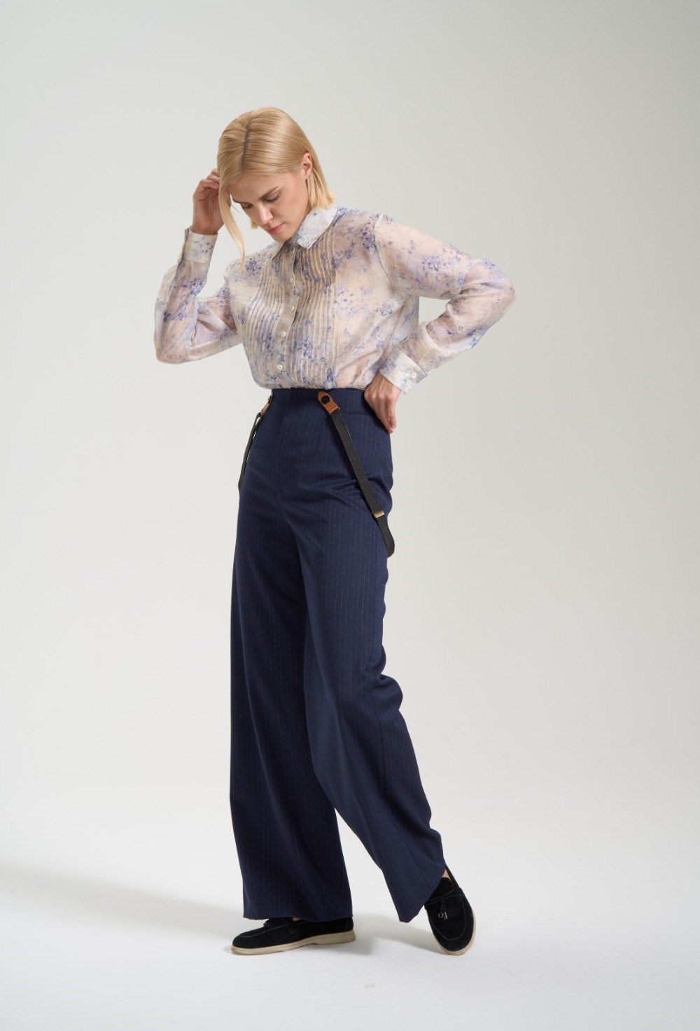 Брюки с подтяжками - фото 125884