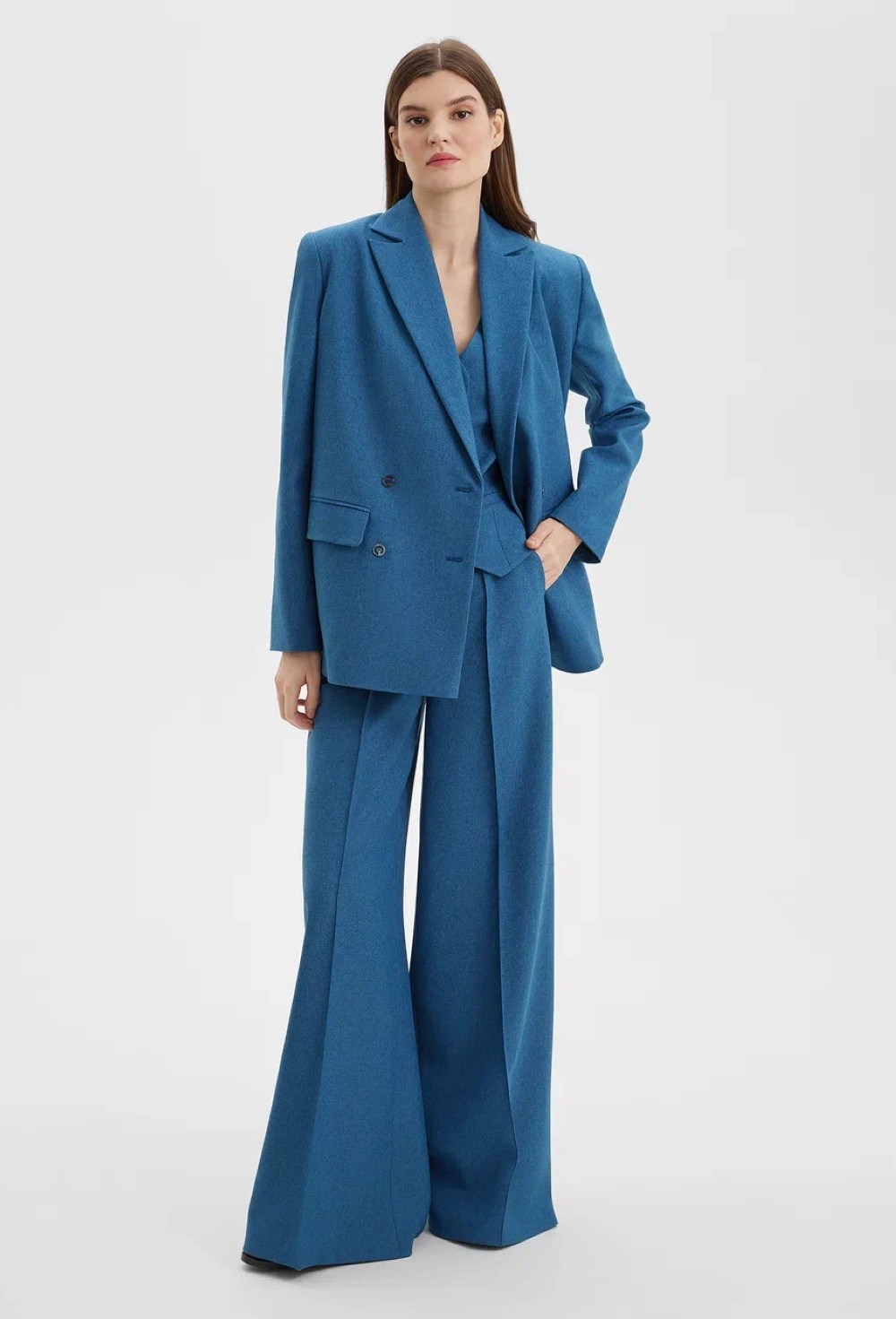 Двубортный жакет с лацканами - фото 125895