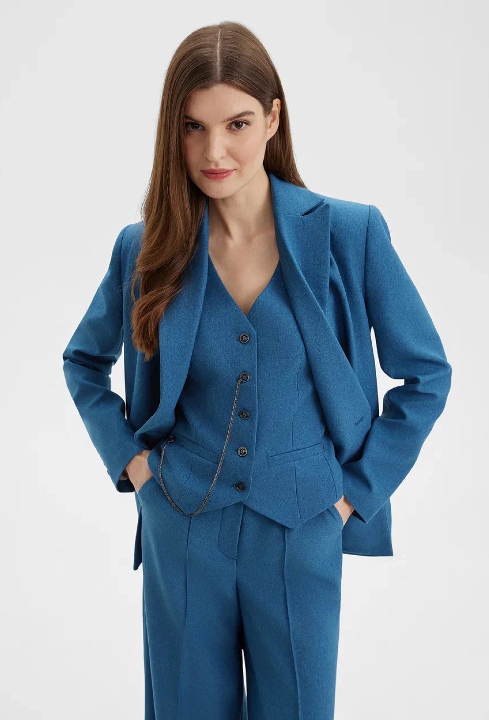 Двубортный жакет с лацканами - фото 125898