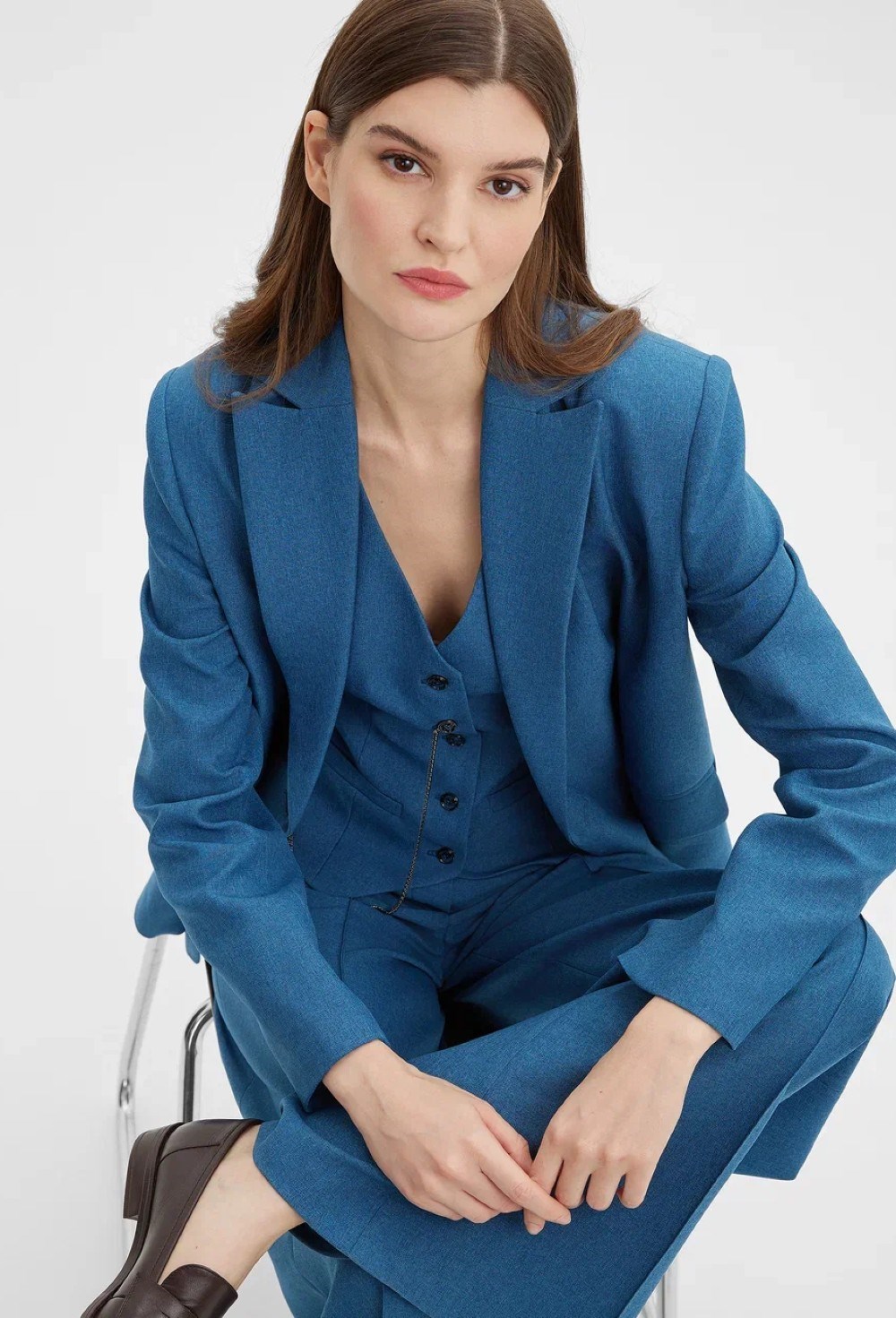 Двубортный жакет с лацканами - фото 125899