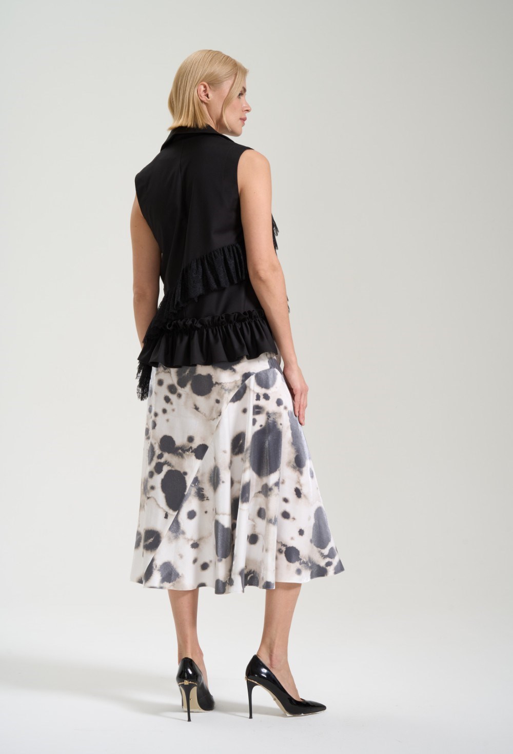 Юбка расклешенная принтованная - фото 125920