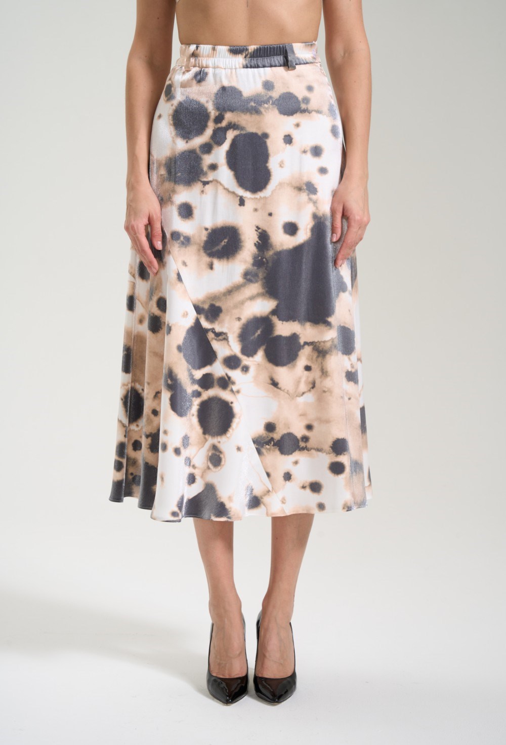 Юбка расклешенная принтованная - фото 125926