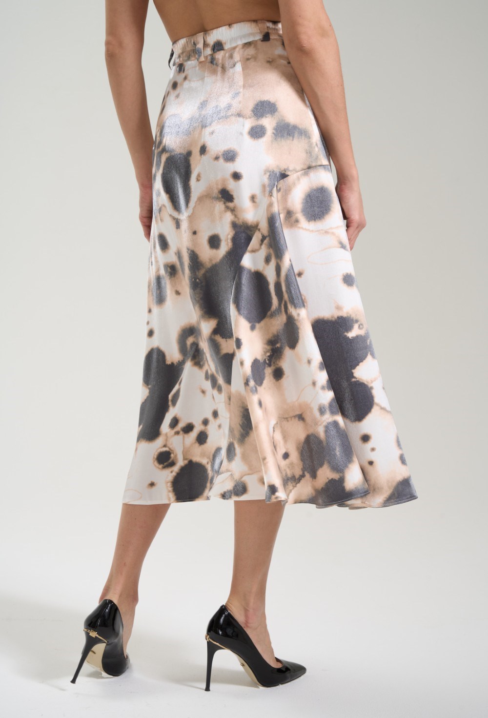 Юбка расклешенная принтованная - фото 125927