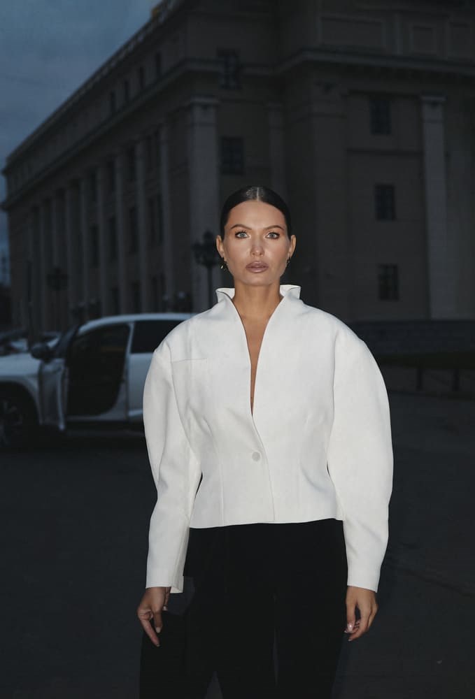 Жакет на стойке «White Diamond» - фото 125997