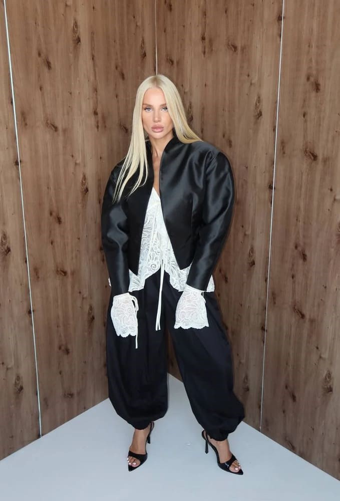 Жакет на стойке «One black» - фото 126015