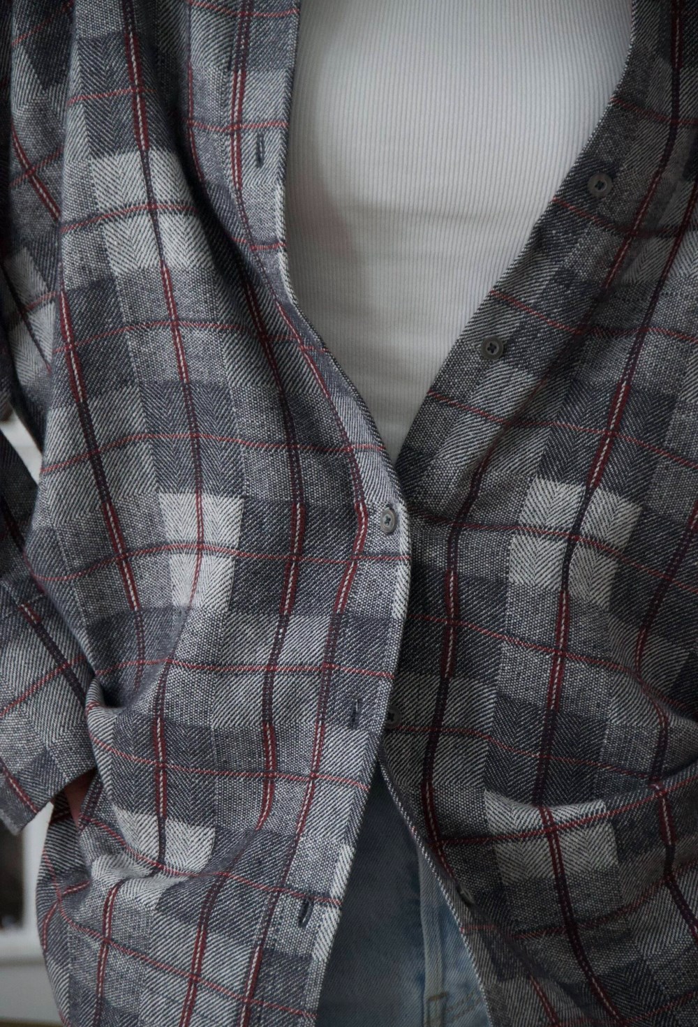 Клетчатая рубашка оверсайз - фото 126171