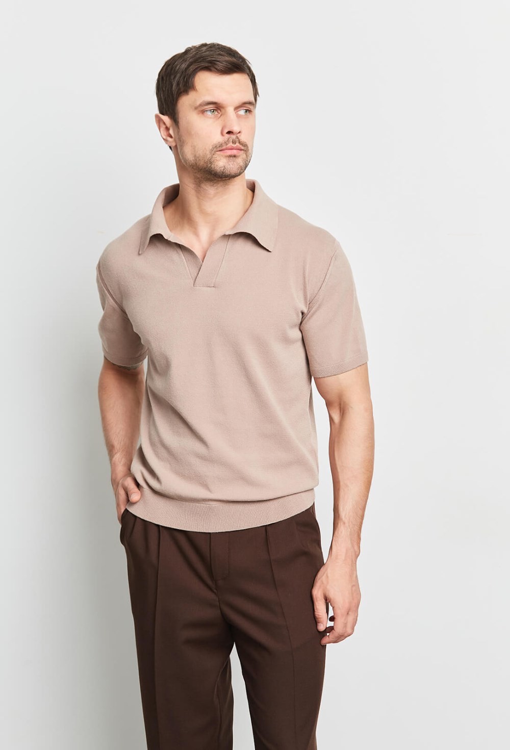 Вязаное поло - фото 126385