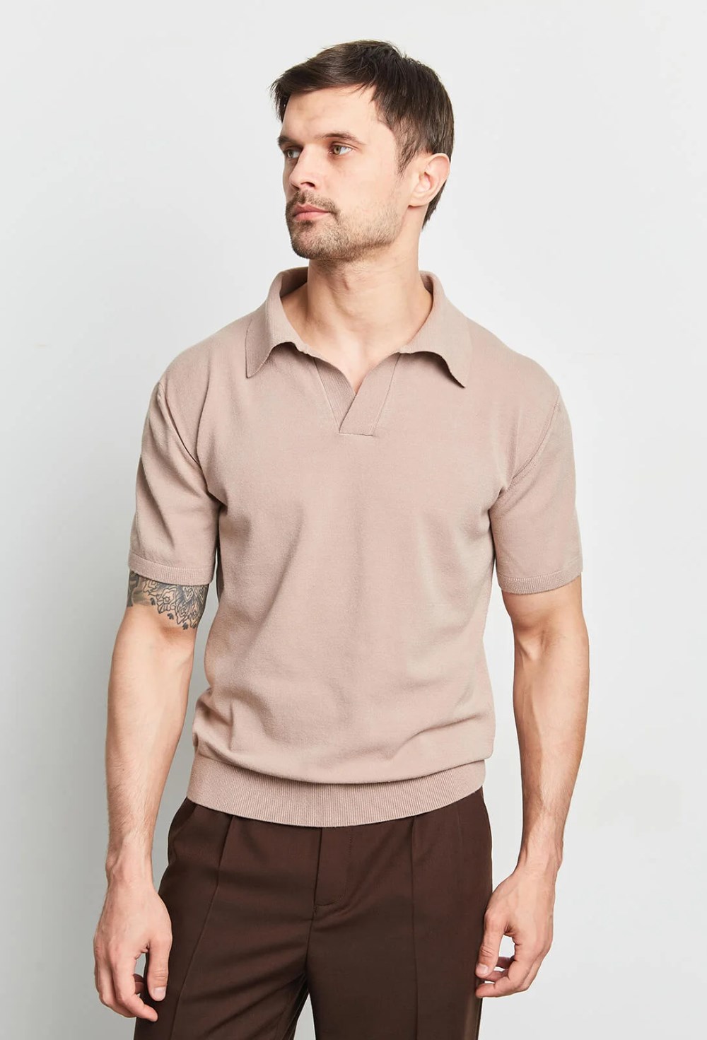 Вязаное поло - фото 126388