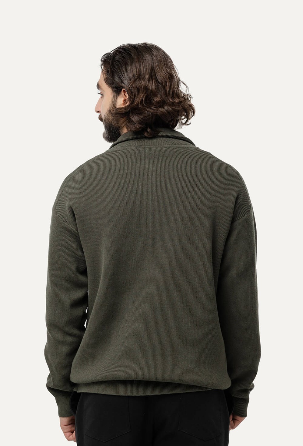 Свитер с воротником на молнии - фото 126427