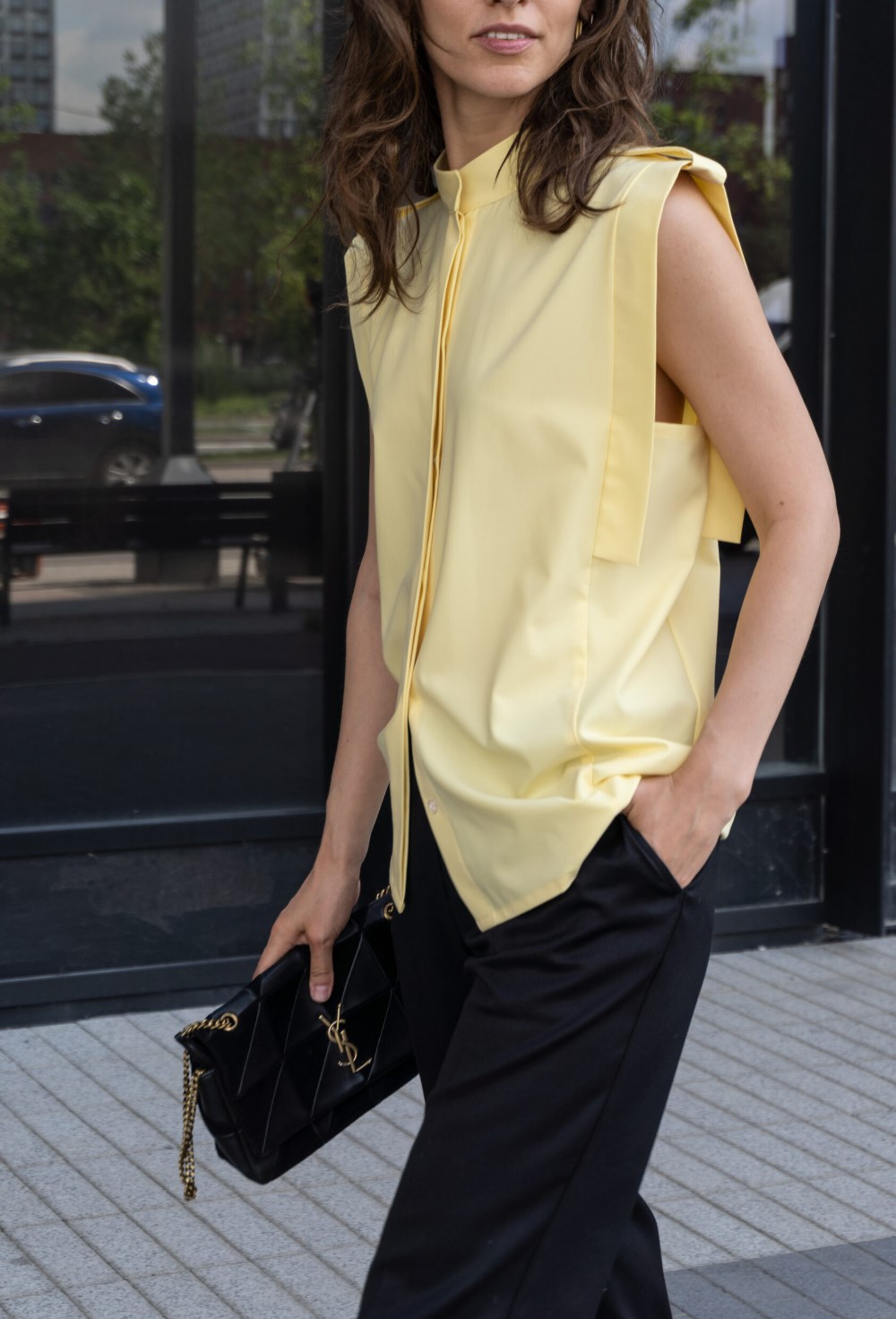 Блуза с широкой проймой - фото 126450