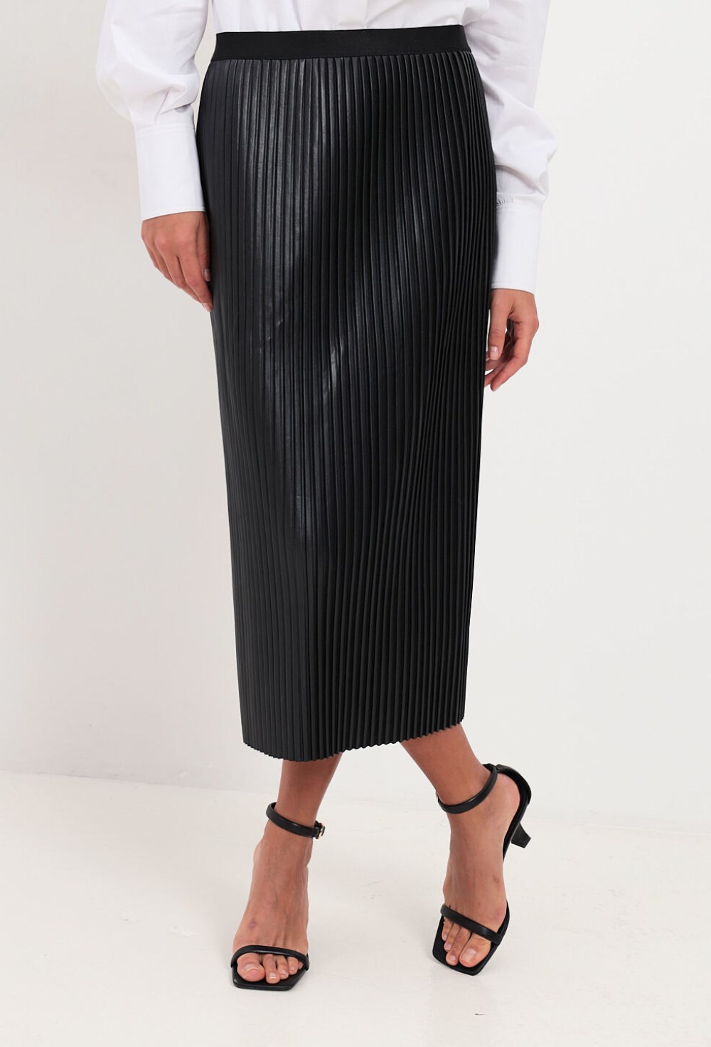 Юбка плиссе из экокожи - фото 126528