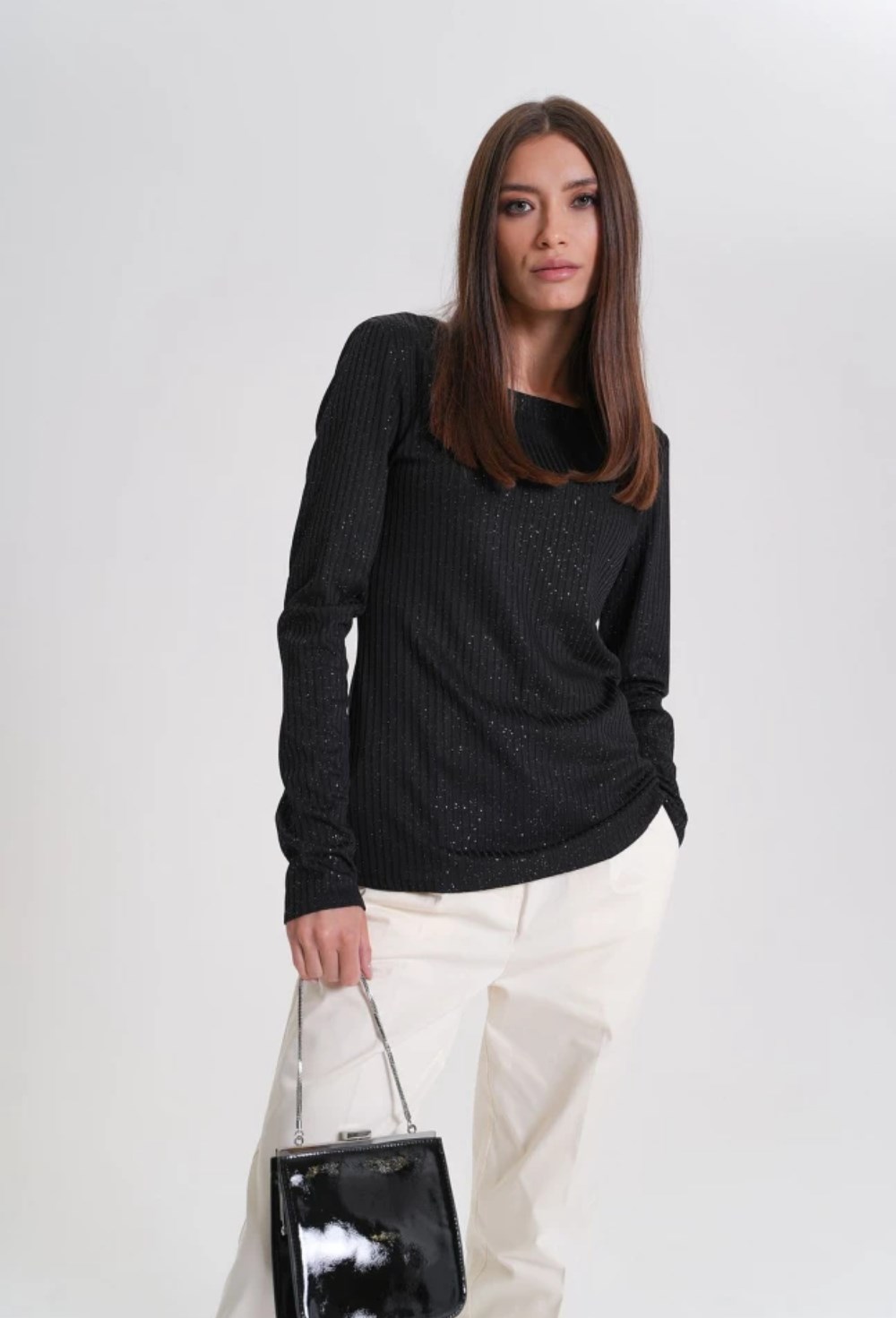 Лонгслив вечерний мерцающий - фото 127933