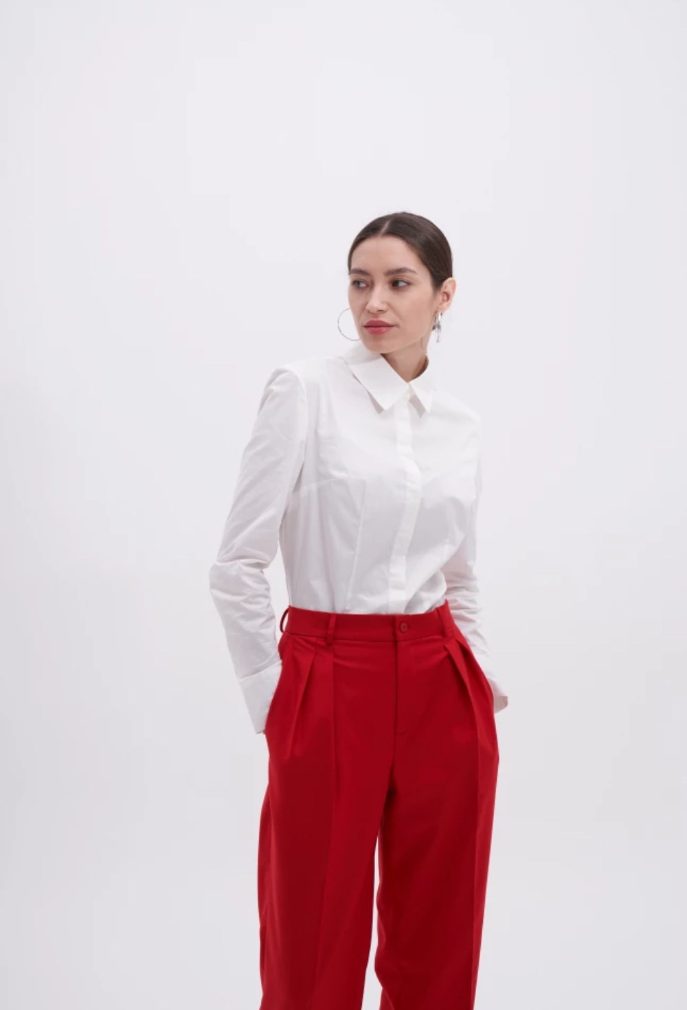 Рубашка приталенная - фото 128085