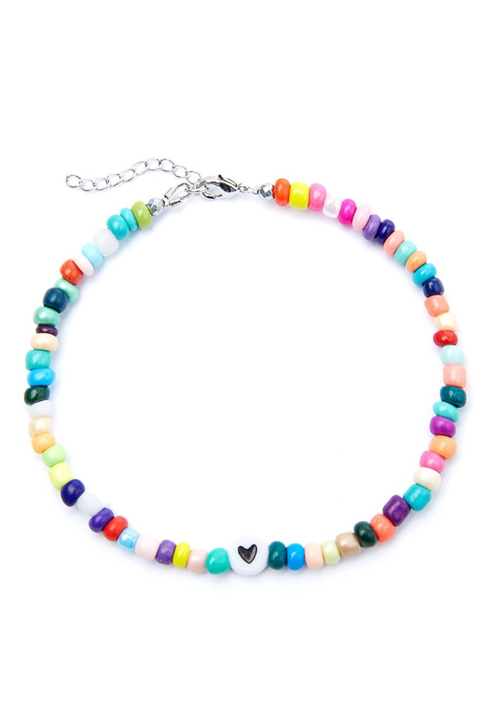 браслет на ногу из разноцветного бисера - фото 128436