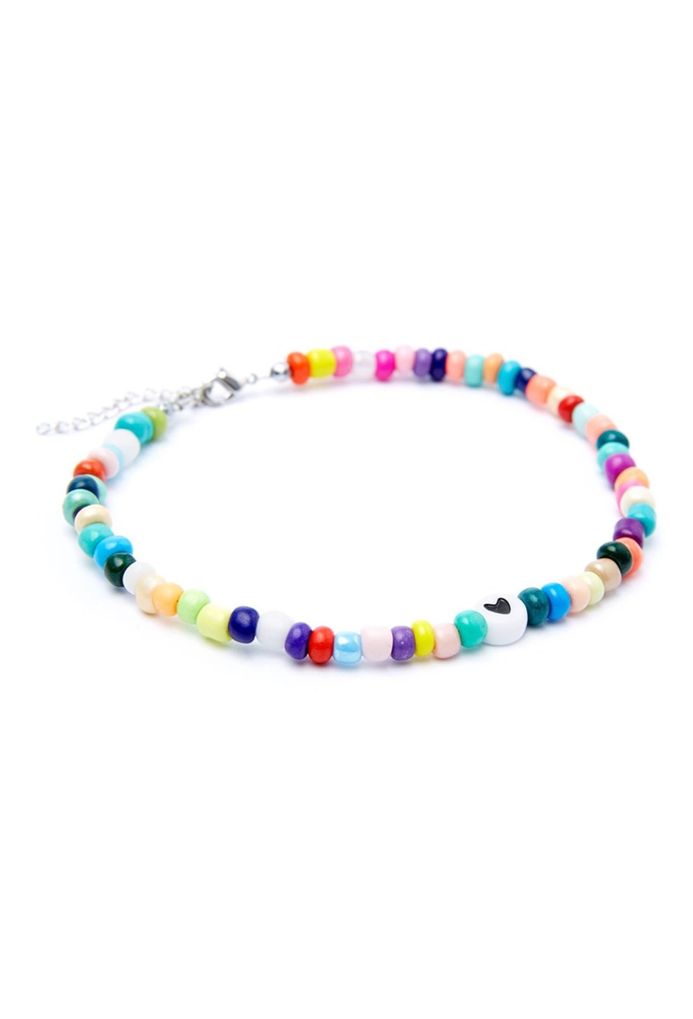 браслет на ногу из разноцветного бисера - фото 128437