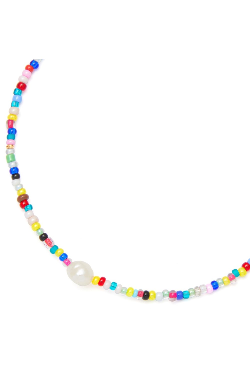 браслет на ногу из разноцветного бисера и жемчуга - фото 128443