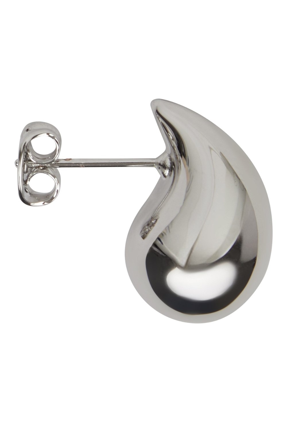 серебристые серьги-капли из латуни - фото 128462