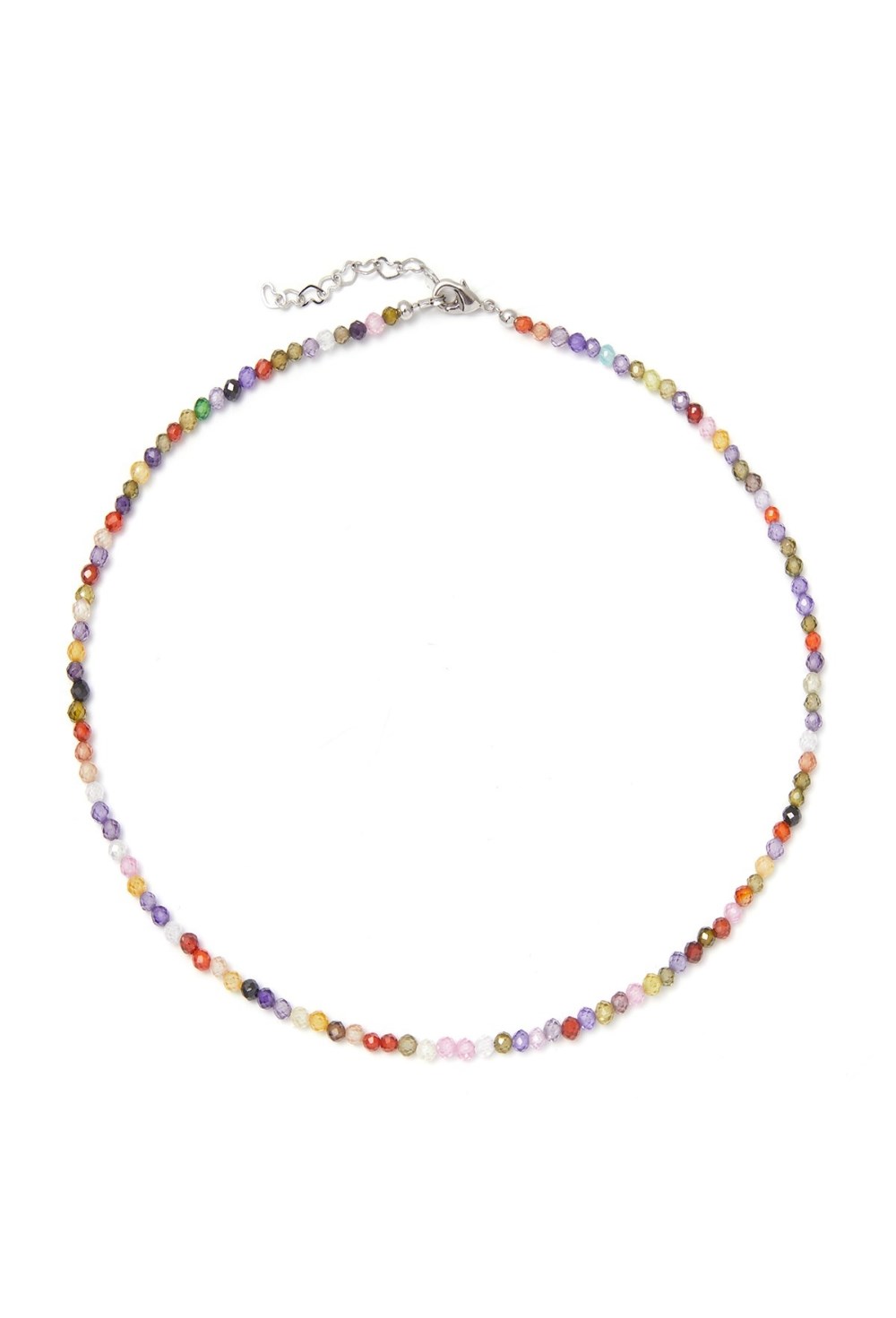 чокер из разноцветных цирконов - фото 128473