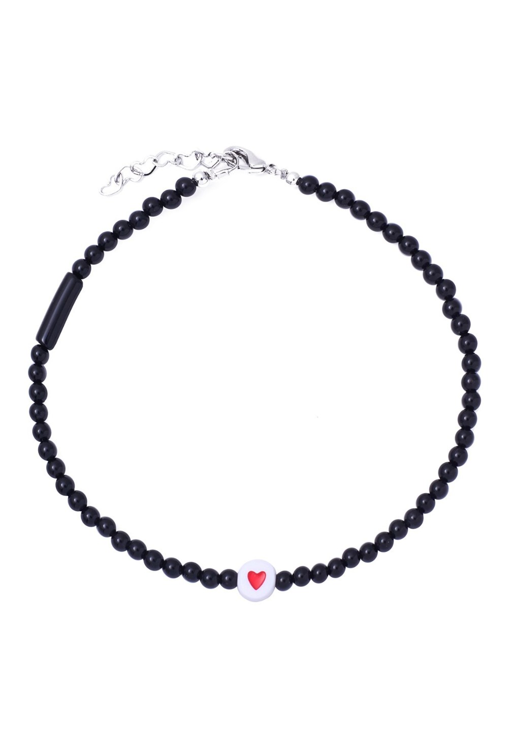 черный браслет из оникса на ногу - фото 128493