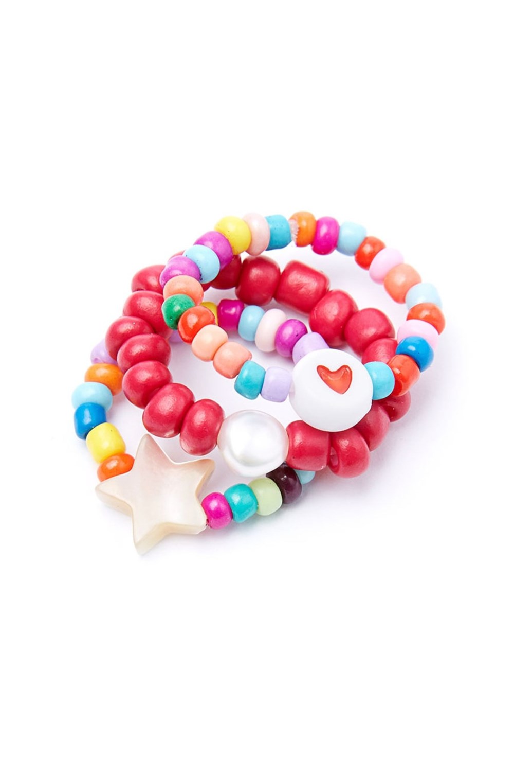 набор колец на резинке с бисером - фото 128505