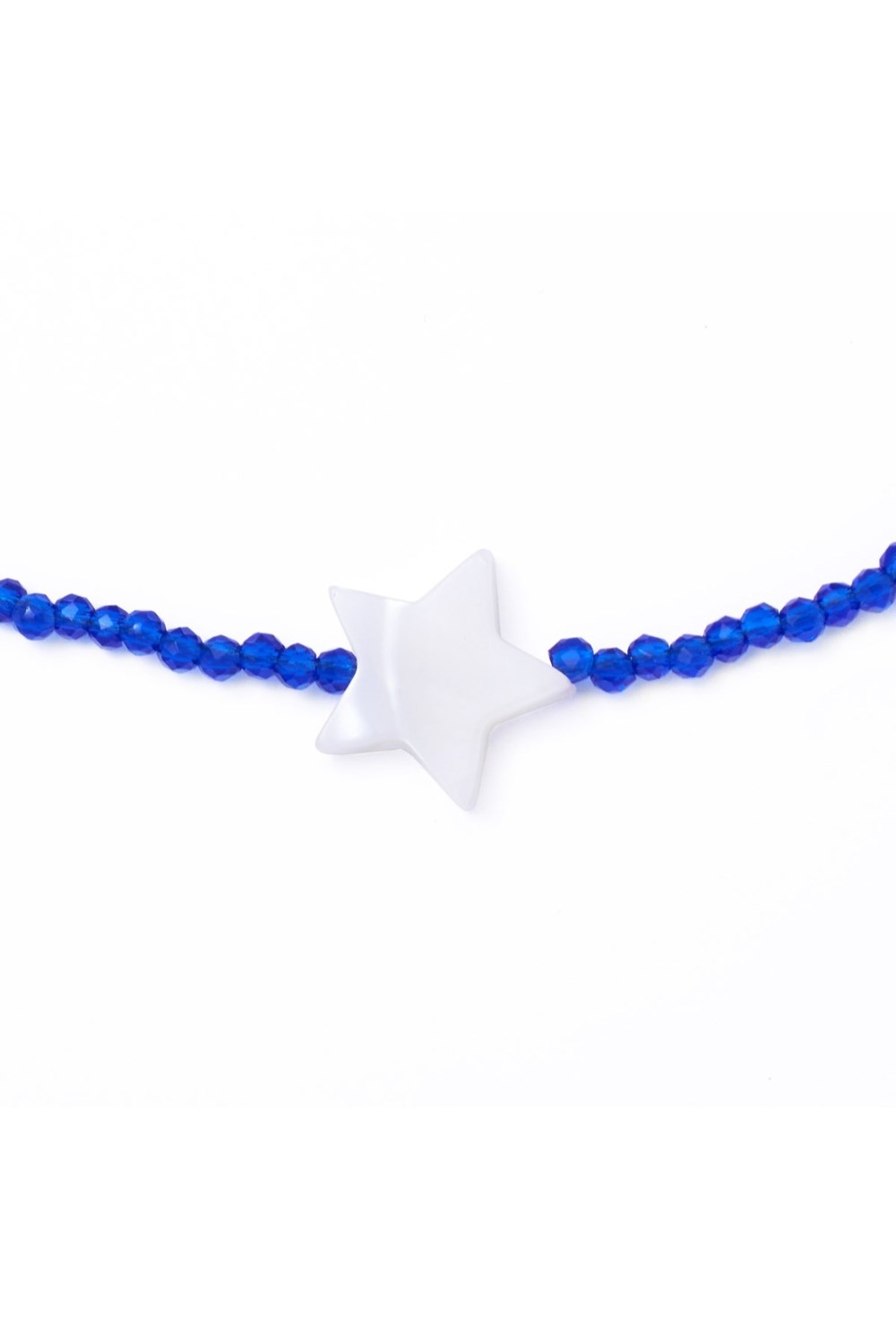 браслет из синей шпинели и перламутра на ногу - фото 128516