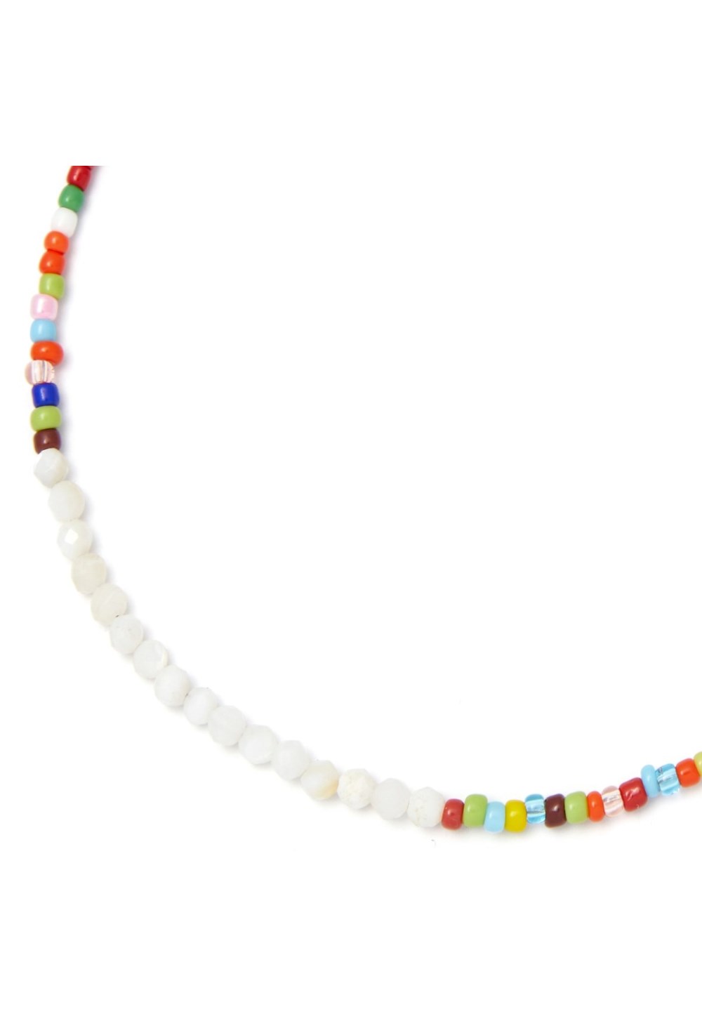 браслет из перламутра и разноцветного бисера на ногу - фото 128517