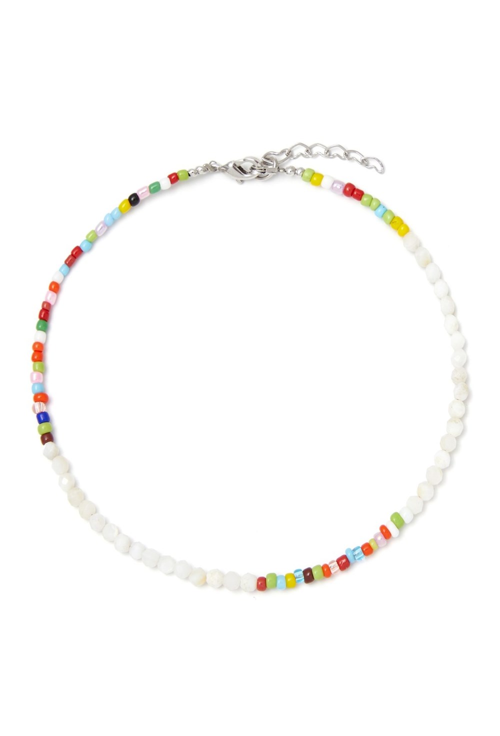 браслет из перламутра и разноцветного бисера на ногу - фото 128518