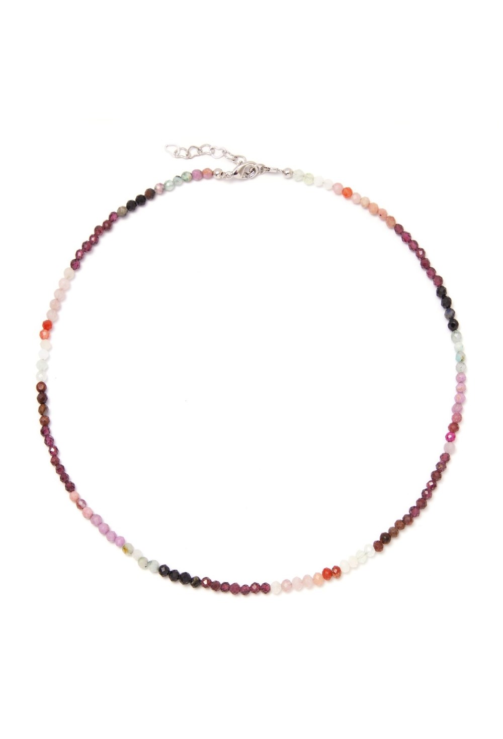 чокер из микса коричнево-розовых натуральных камней - фото 128554