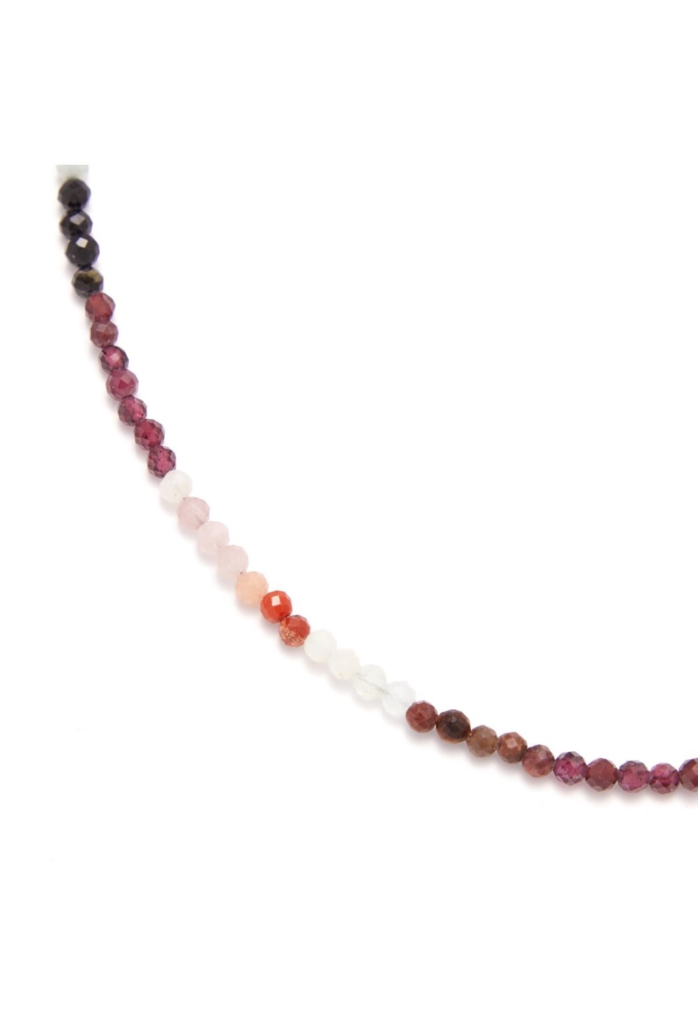 чокер из микса коричнево-розовых натуральных камней - фото 128555