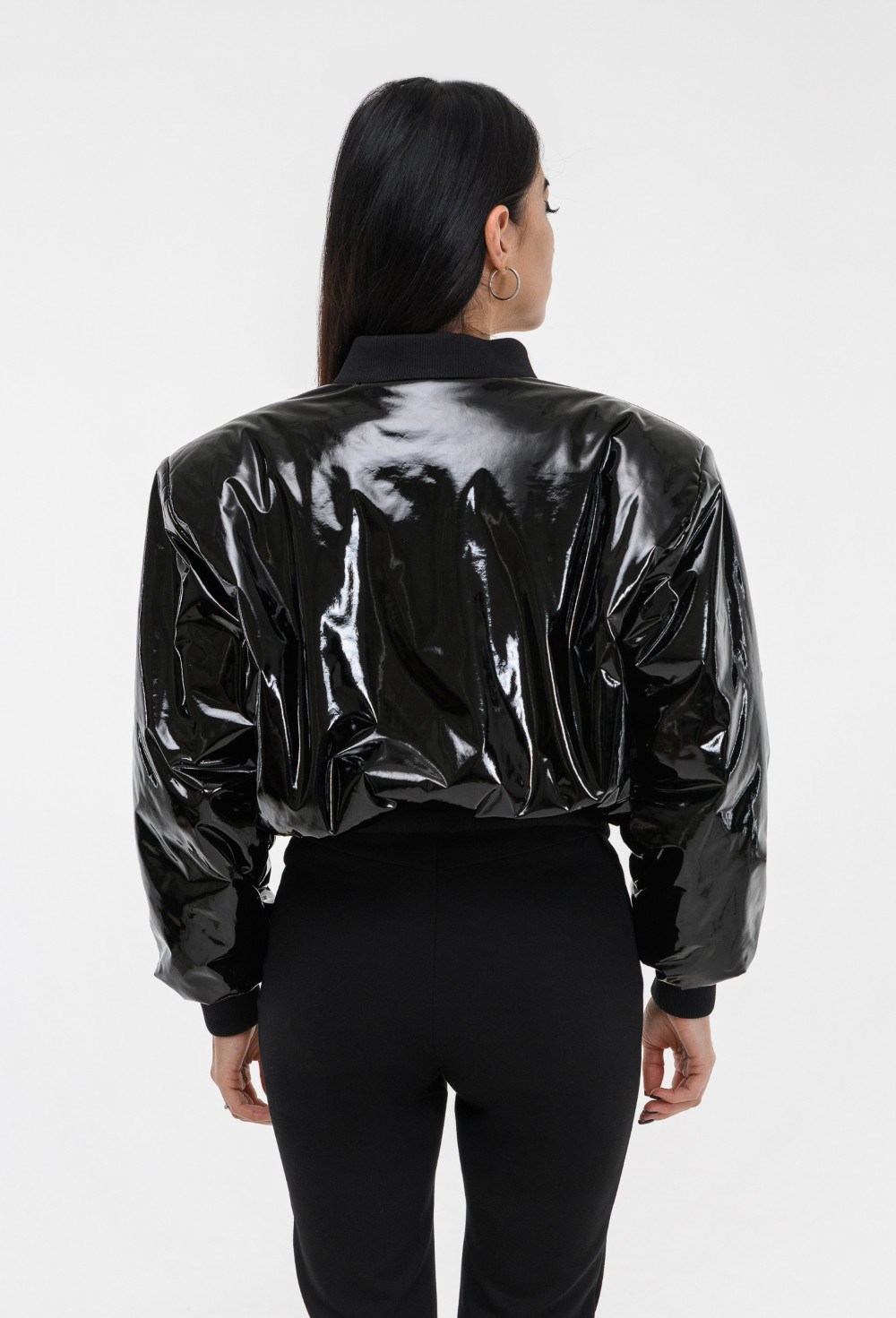 Бомбер лаковый - фото 129306