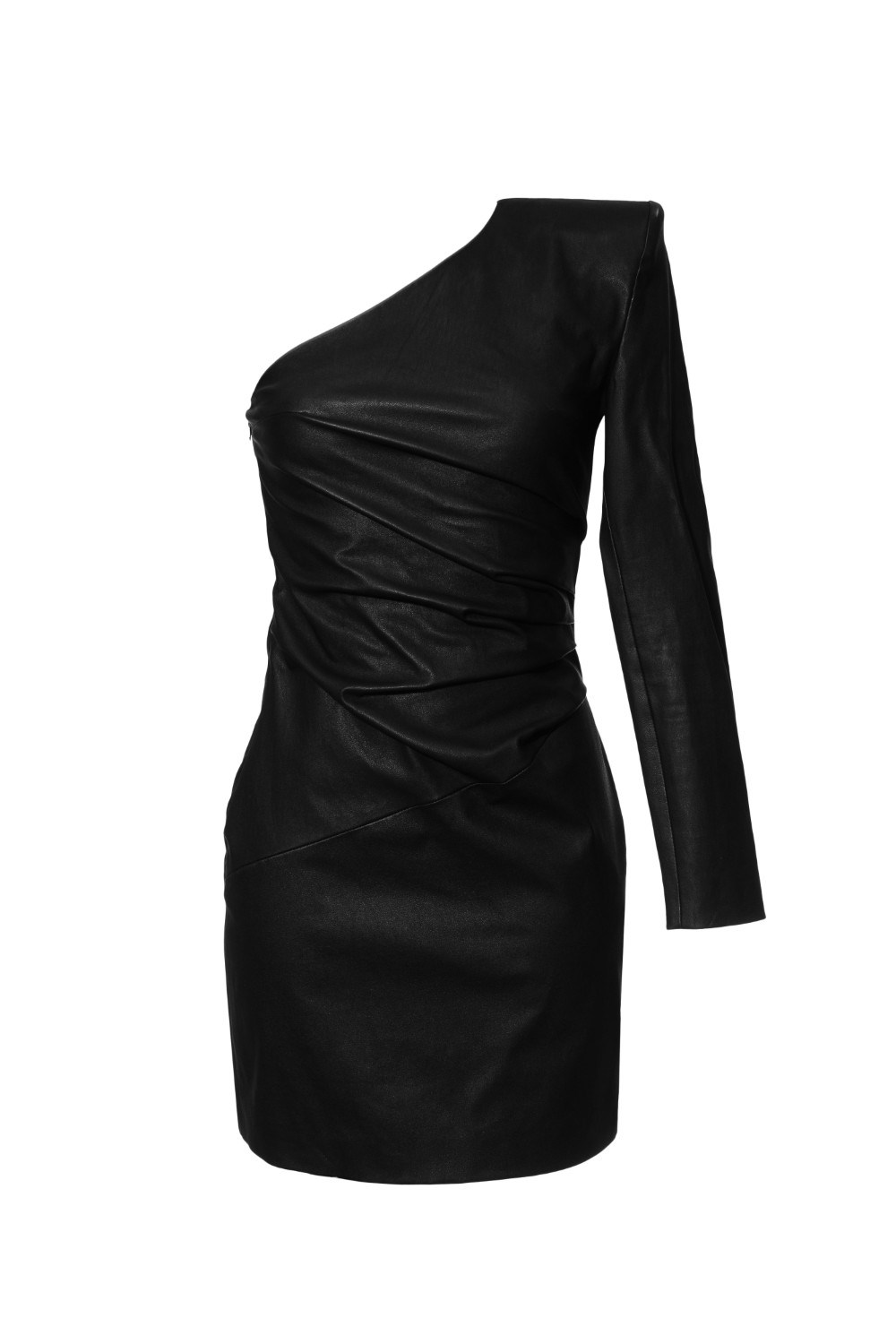 Платье кожаное - фото 129346