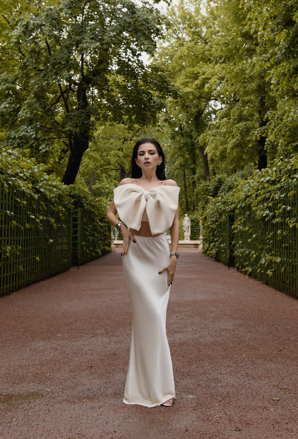 Шелковая юбка макси - фото 129396