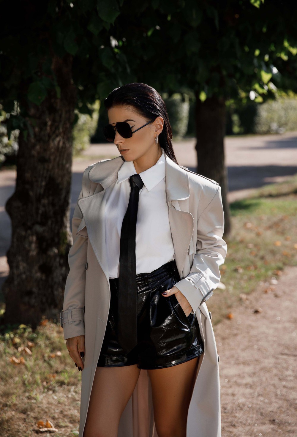 Тренч двубортный - фото 129539