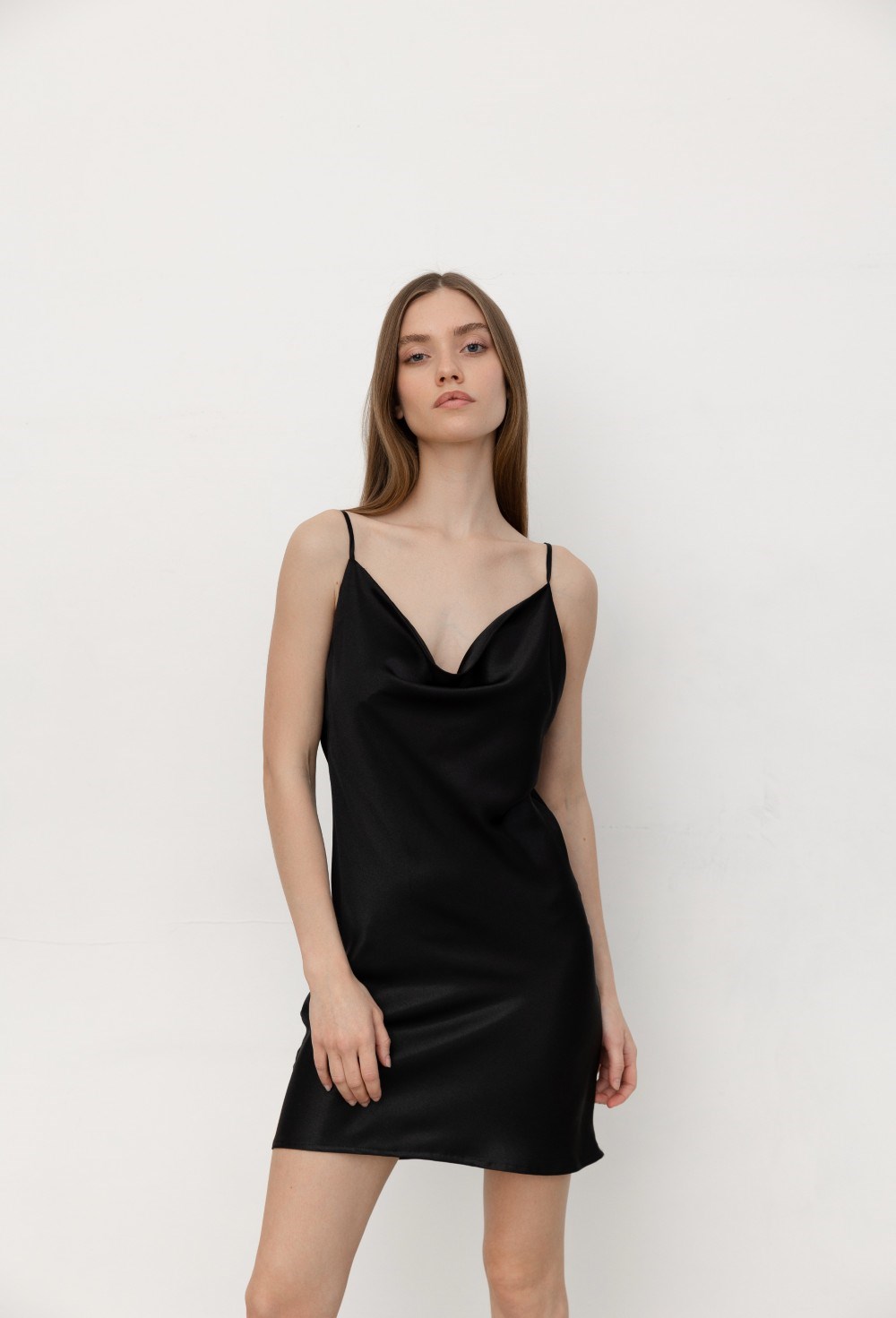 Мини шелковое платье - фото 129804