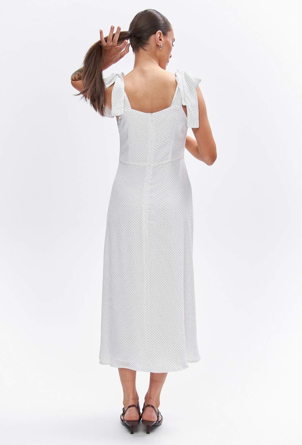 Платье в горох Petit pois blanche - фото 129864