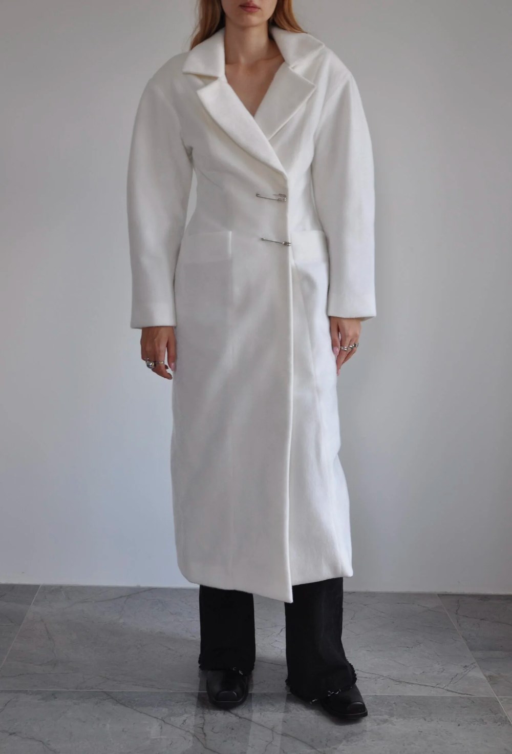 Пальто силуэтное - фото 129912