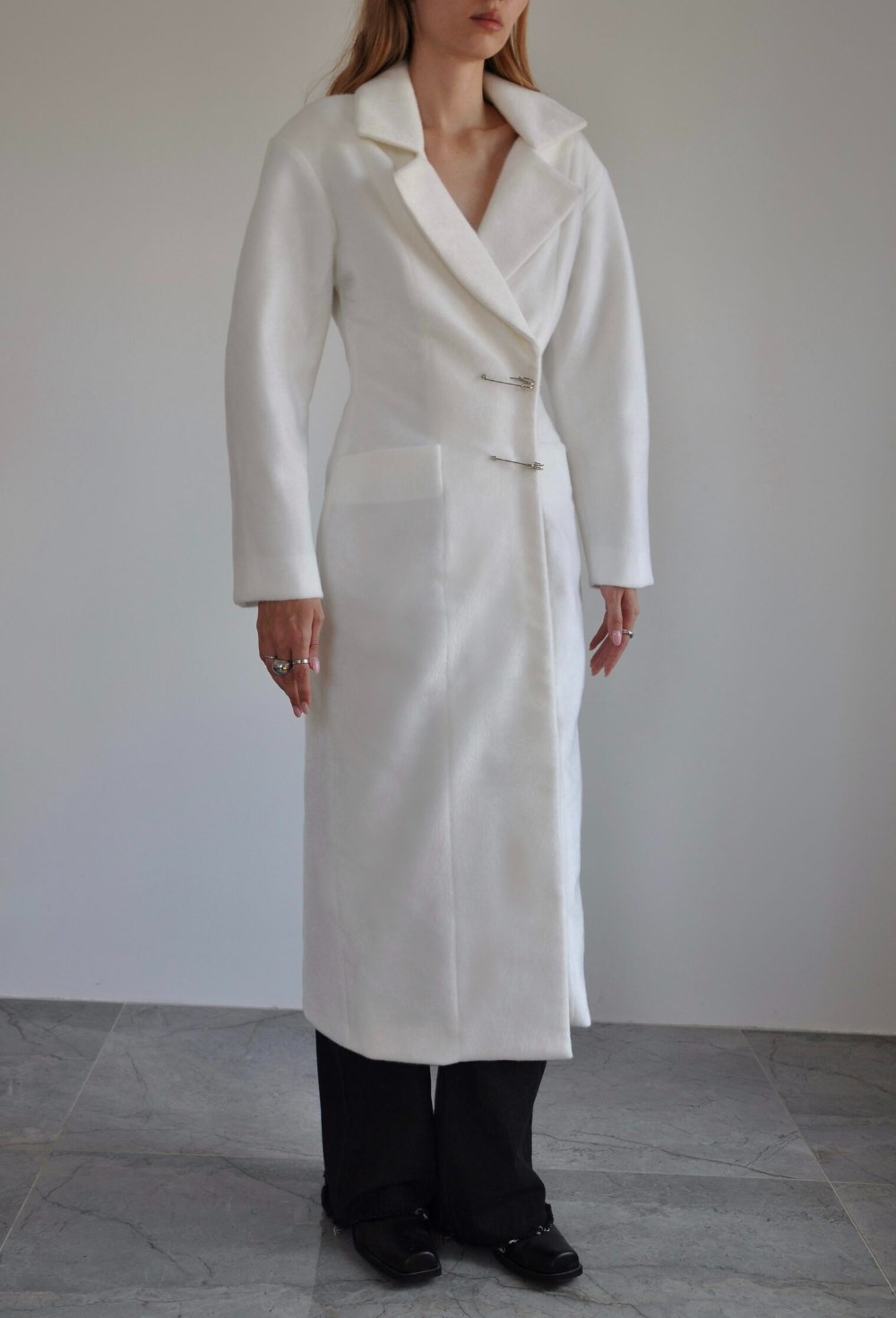 Пальто силуэтное - фото 129913