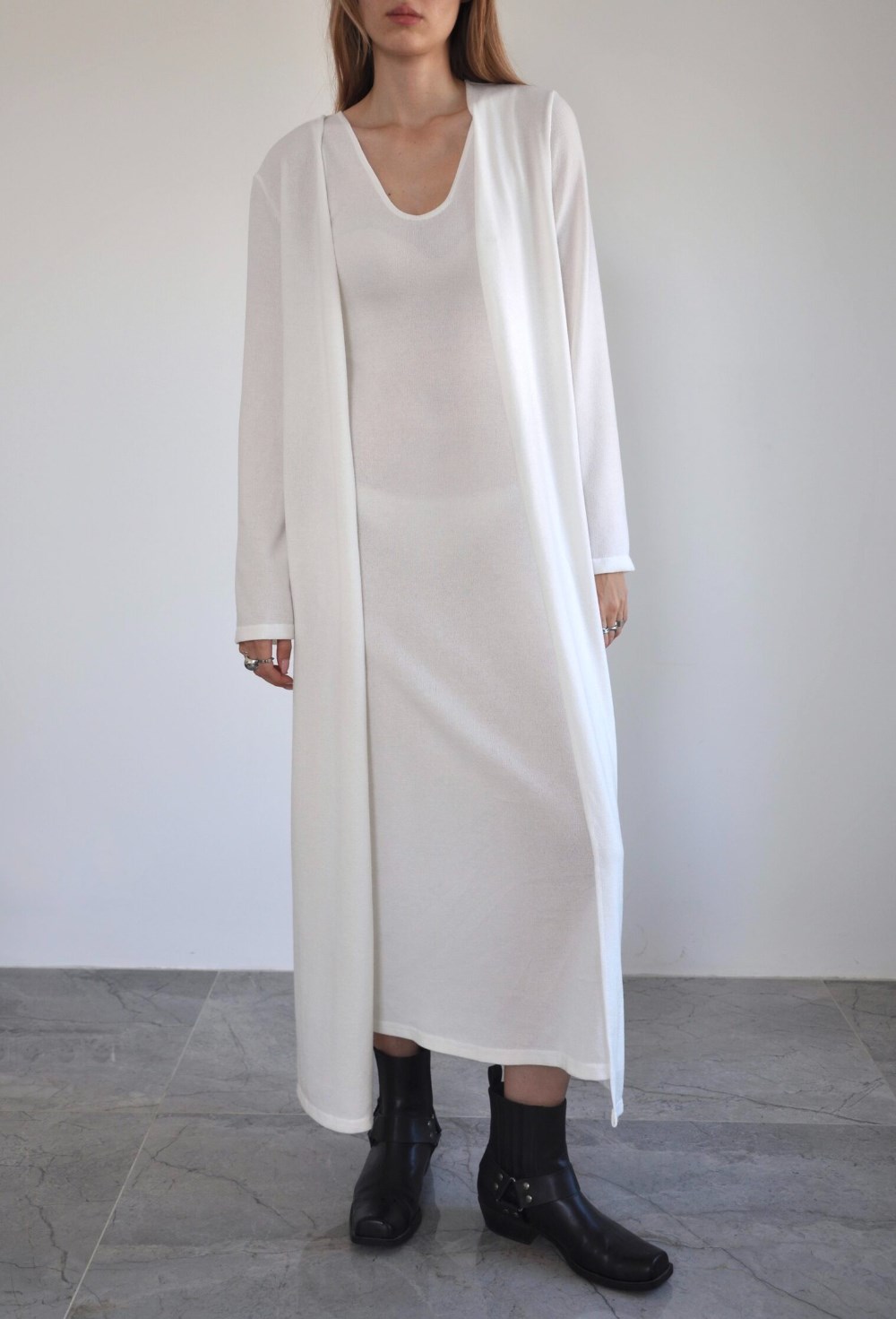 Кардиган из вязаного трикотажа - фото 129945