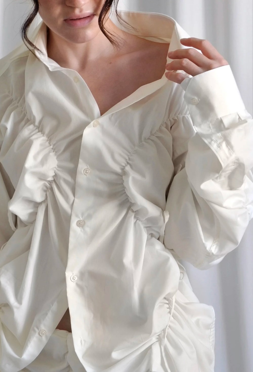 Рубашка со сборками - фото 129979