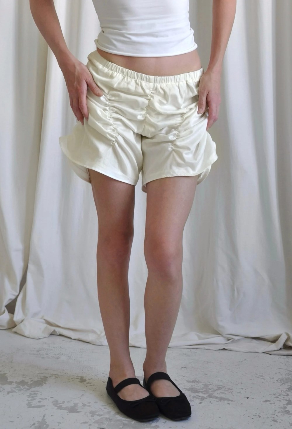 Шорты со сборками - фото 129980