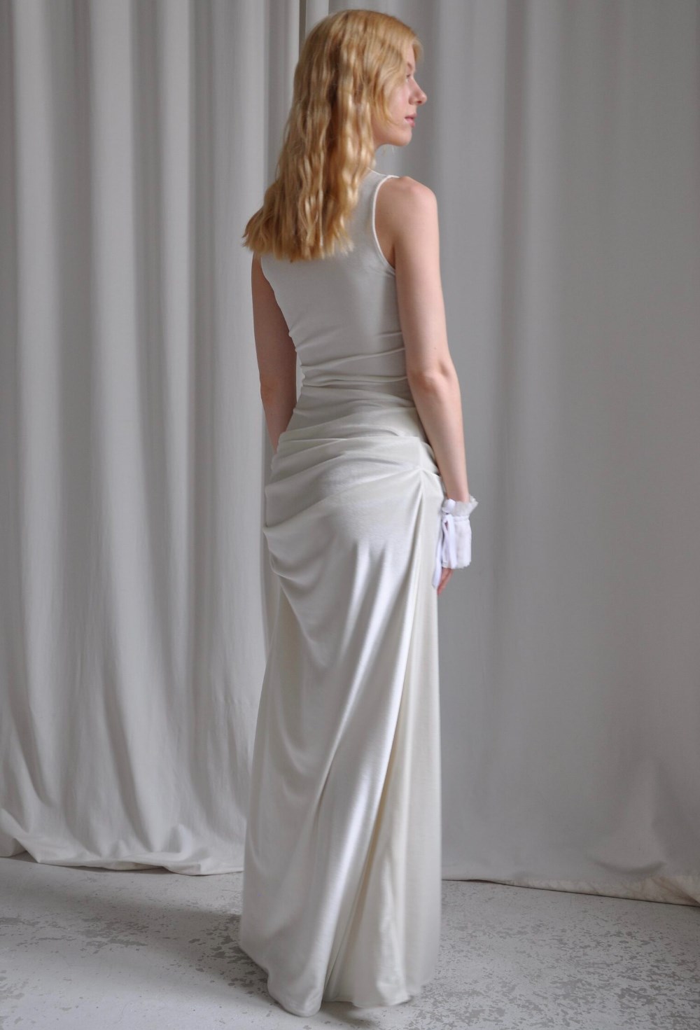 Платье со сборками - фото 130011