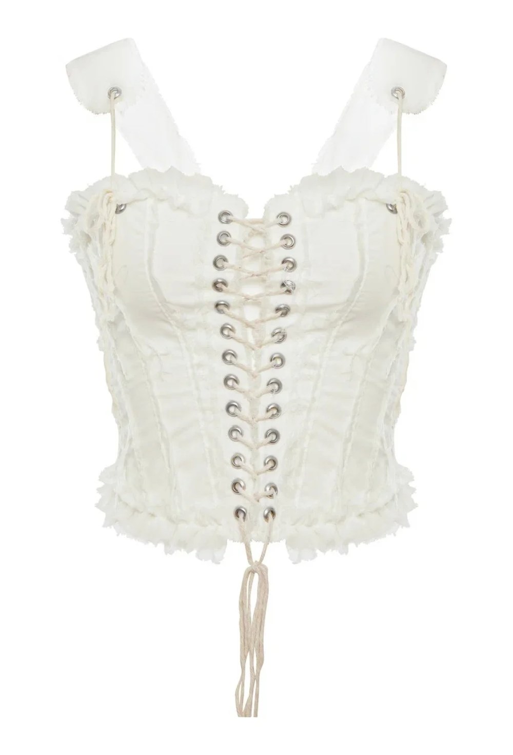 Топ-корсет с оборкой - фото 130213