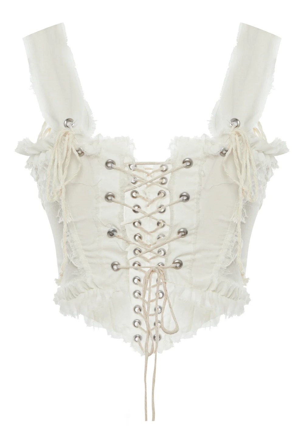 Топ-корсет с оборкой - фото 130214