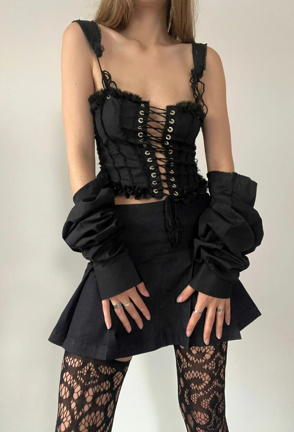 Топ-корсет с оборкой - фото 130240