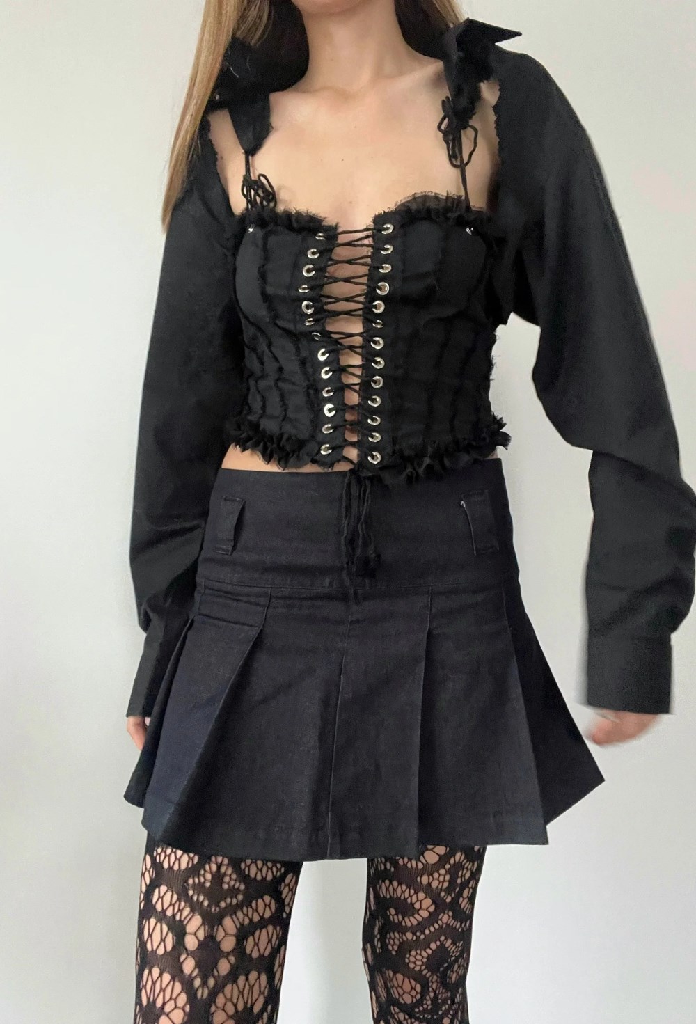 Топ-корсет с оборкой - фото 130242