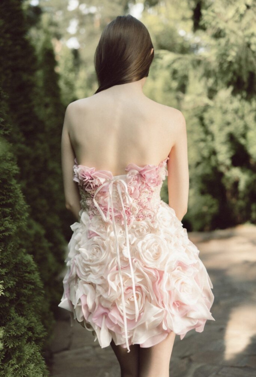 Корсетное платье с розами - фото 130259