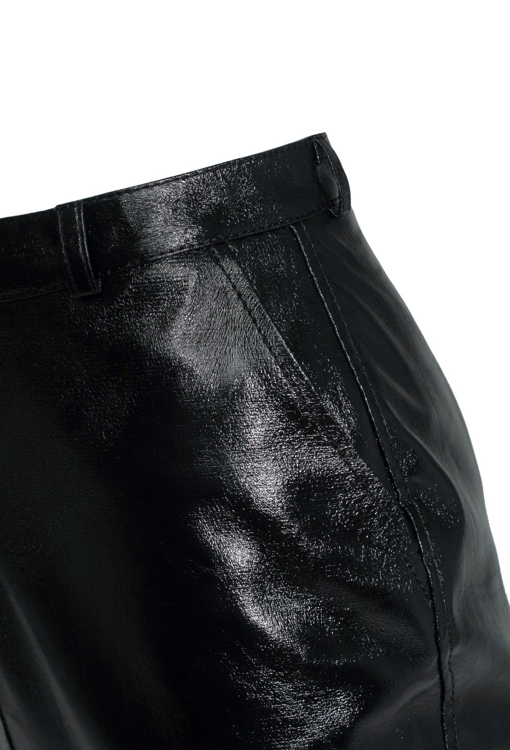 «Glow» Юбка мини из лакированной кожи - фото 132022