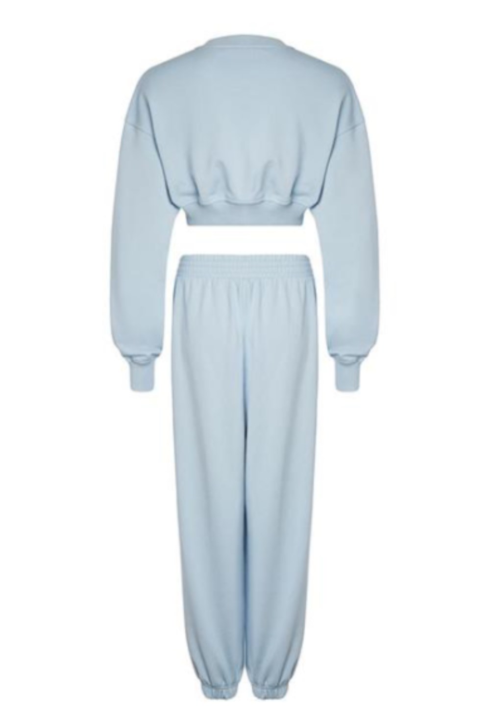 Костюм из трикотажа с джоггерами и коротким свитшотом - фото 132330